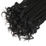 14 18 24 Inch Crochet Hair Box Braids Curly Ends Ombre Synthetic Hair 22 Strands - Beauty Fleet