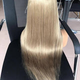 150% Fake Scalp 13*6 Lace Front Straight honey blonde Human Hair Wigs With Baby Hair Pre plucked Brazilian Remy Hair - Beauty Fleet