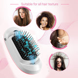 Mini Hair Straightener Protable Negative ion comb Anti-static Massage Straightening comb Electric Hair Ionic Brush - Beauty Fleet