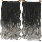 24 Inches Straight Women Clip in Extensions High Temperature Synthetic Hair - Beauty Fleet