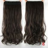 24 Inches Straight Women Clip in Extensions High Temperature Synthetic Hair - Beauty Fleet