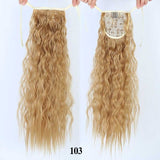 18" 22" Kinky Straight Synthetic Ponytail Hair Extensions Clip-in Heat Resistant - Beauty Fleet