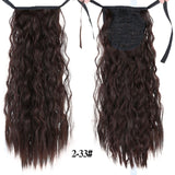 18" 22" Kinky Straight Synthetic Ponytail Hair Extensions Clip-in Heat Resistant - Beauty Fleet