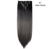 26inch 8pcs/set Synthetic clip in hair extensions straight hair clip ins - Beauty Fleet