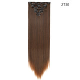 26inch 8pcs/set Synthetic clip in hair extensions straight hair clip ins - Beauty Fleet