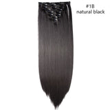 26inch 8pcs/set Synthetic clip in hair extensions straight hair clip ins - Beauty Fleet