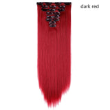 26inch 8pcs/set Synthetic clip in hair extensions straight hair clip ins - Beauty Fleet