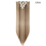 26inch 8pcs/set Synthetic clip in hair extensions straight hair clip ins - Beauty Fleet