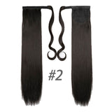 Straight Clip In Hair 24" 120g Ponytail Hairpiece With Hairpins Synthetic Hair - Beauty Fleet