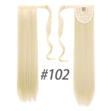 Straight Clip In Hair 24" 120g Ponytail Hairpiece With Hairpins Synthetic Hair - Beauty Fleet