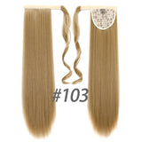 Straight Clip In Hair 24" 120g Ponytail Hairpiece With Hairpins Synthetic Hair - Beauty Fleet