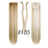 Straight Clip In Hair 24" 120g Ponytail Hairpiece With Hairpins Synthetic Hair - Beauty Fleet