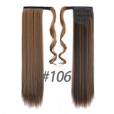 Straight Clip In Hair 24" 120g Ponytail Hairpiece With Hairpins Synthetic Hair - Beauty Fleet