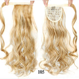 Straight Clip In Hair 24" 120g Ponytail Hairpiece With Hairpins Synthetic Hair - Beauty Fleet