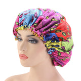 New Extra Large Sleep Cap African Print fabric Ankara hair bonnet Satin Lined sleep cap Night Sleep Hat Ladies kids Turban - Beauty Fleet