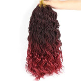 Senegalese twist hair crochet braids synthetic crochet braid hair 14" 35strands/pack ends curly - Beauty Fleet