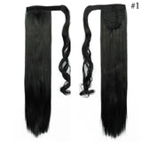 Long Straight Clip In Hair Ponytail With Hairpins Synthetic Hair 23 & 26 Inches - Beauty Fleet