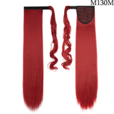 Long Straight Clip In Hair Ponytail With Hairpins Synthetic Hair 23 & 26 Inches - Beauty Fleet