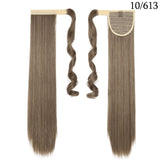 Long Straight Clip In Hair Ponytail With Hairpins Synthetic Hair 23 & 26 Inches - Beauty Fleet