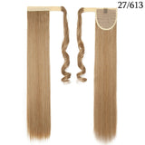 Long Straight Clip In Hair Ponytail With Hairpins Synthetic Hair 23 & 26 Inches - Beauty Fleet