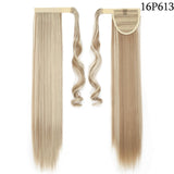 Long Straight Clip In Hair Ponytail With Hairpins Synthetic Hair 23 & 26 Inches - Beauty Fleet