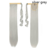 Long Straight Clip In Hair Ponytail With Hairpins Synthetic Hair 23 & 26 Inches - Beauty Fleet