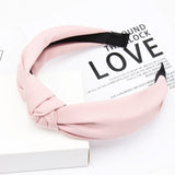 Solid Color Knot Headbands for Women Simple Fabric Girls Hairband Women Hair Accessories Wide Side Hair Band - Beauty Fleet