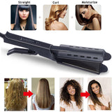 Hair Straightener Four-gear Temperature Adjustment Ceramic Tourmaline Flat Iron Widen Panel Hair Curler - Beauty Fleet