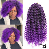 12inch Long Synthetic Ombre Kinky Curly Marley Braid Crochet Braid - Beauty Fleet