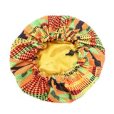 New Extra Large Sleep Cap African Print fabric Ankara hair bonnet Satin Lined sleep cap Night Sleep Hat Ladies kids Turban - Beauty Fleet