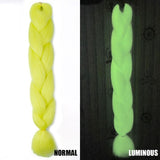 Neon Glowing Hair Florescent Light Braiding Hair Synthetic Jumbo Braids Shining Hair in the Darkness 24inch 100g kanekalon - Beauty Fleet