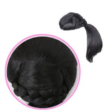 Hair bangs Extension Clip in on Synthetic Hair Bun Chignon Hairpiece For Women Drawstring Ponytail Updo - Beauty Fleet
