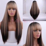 Synthetic Hair Long Straight Wigs For Women Hair Extensions High Temperature Fiber - Beauty Fleet