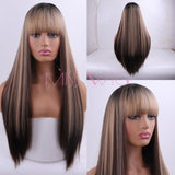 Synthetic Hair Long Straight Wigs For Women Hair Extensions High Temperature Fiber - Beauty Fleet