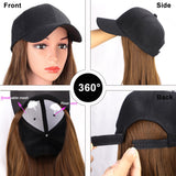 Synthetic Wig Hat Baseball Cap With Short Straight Bob Wig Heat Resistant Fiber - Beauty Fleet