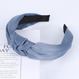 Solid Color Knot Headbands for Women Simple Fabric Girls Hairband Women Hair Accessories Wide Side Hair Band - Beauty Fleet