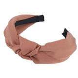 Solid Color Knot Headbands for Women Simple Fabric Girls Hairband Women Hair Accessories Wide Side Hair Band - Beauty Fleet