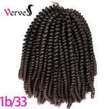 Crochet Braid Hair Extension 8 inch,30 strands/pack Synthetic Spring Twist ombre braiding hair colorful braids extensions - Beauty Fleet