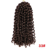 Ombre Synthetic Jerry Curl Weave 8inch Short  Kinky Curly Hair Bundles With Closure - Beauty Fleet