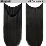 U Part Clip in One Piece Hair Extension Half Wig Synthetic Extension - Beauty Fleet