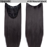 U Part Clip in One Piece Hair Extension Half Wig Synthetic Extension - Beauty Fleet