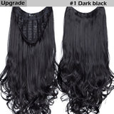 U Part Clip in One Piece Hair Extension Half Wig Synthetic Extension - Beauty Fleet