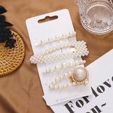 1Set Women Girls Cute Pearls Hair Clips Sweet Headwear Hair Ornament Hairpin Barrette Headband Hair Accessories - Beauty Fleet