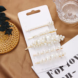 1Set Women Girls Cute Pearls Hair Clips Sweet Headwear Hair Ornament Hairpin Barrette Headband Hair Accessories - Beauty Fleet