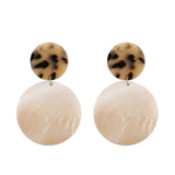 Fashion Round Pearl Shell Earrings Simple Natural Drop Earrings For Women Geometric Gold Color Statement Earring Jewelry - Beauty Fleet