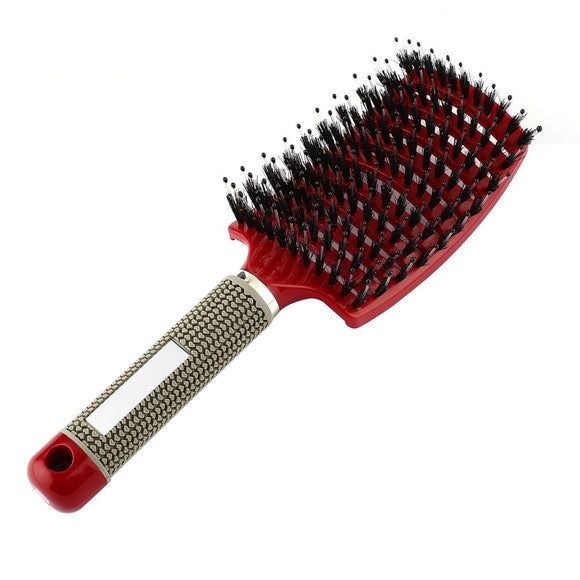 Hair Scalp Massage Comb Bristle & Nylon Hairbrush Wet Curly Detangle Hair Brush for Salon Hairdressing Styling Tools - Beauty Fleet