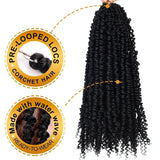 Pre Twisted Passion Twist Hair 6 packs Fluffy Twists Pre Stretched 12'' 18" Ombre Synthetic Crochet - Beauty Fleet