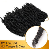 Pre Twisted Passion Twist Hair 6 packs Fluffy Twists Pre Stretched 12'' 18" Ombre Synthetic Crochet - Beauty Fleet