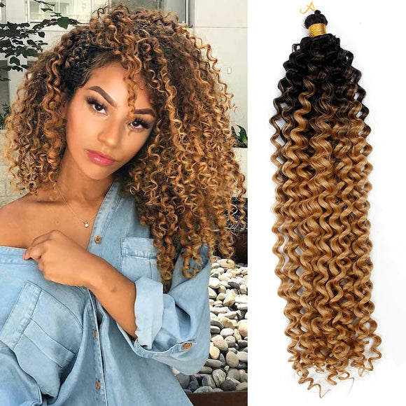 Synthetic Crochet Hair Braiding Hair Extensions Water Wave Braids Bundles Freetress Afro kinky Twist Bulk - Beauty Fleet