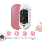 Mini Hair Straightener Protable Negative ion comb Anti-static Massage Straightening comb Electric Hair Ionic Brush - Beauty Fleet